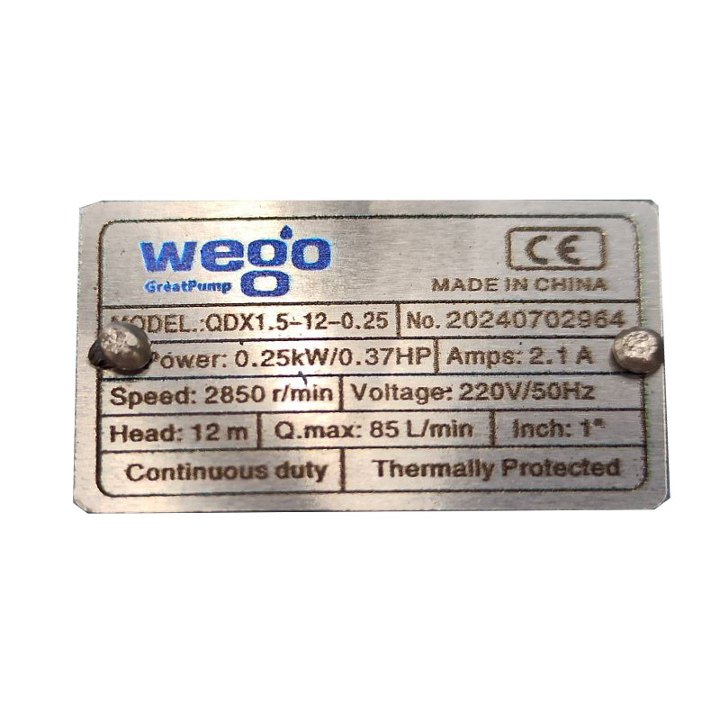 پمپ کف کش 0.37 اسب بخار ویگو مدل QDX1.5-12-0.25