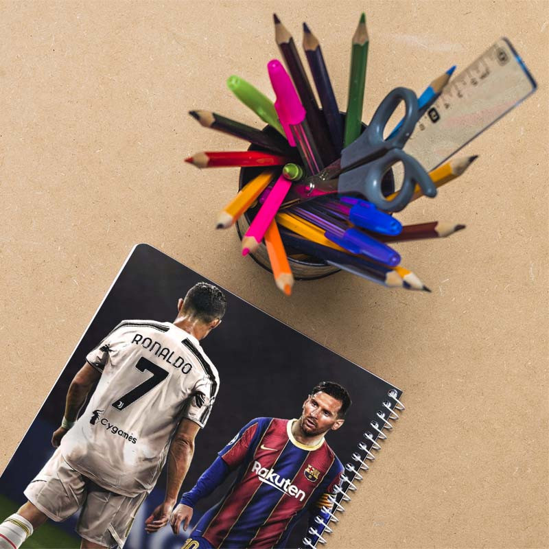دفتر نقاشی 50 برگ کارنیکا طرح رونالدو و مسی Ronaldo & Messi کد 14933 مجموعه 4 عددی