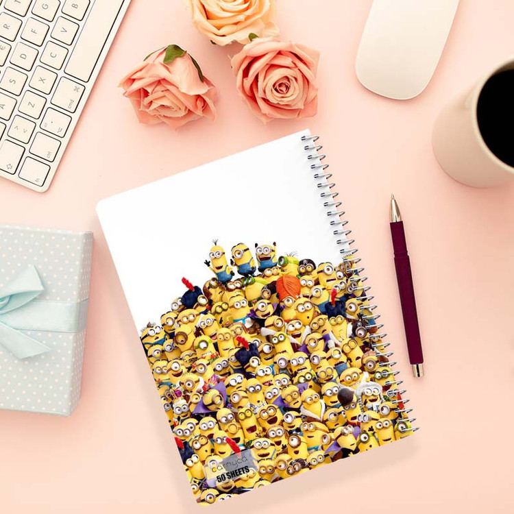 دفتر نقاشی 50 برگ کارنیکا طرح Minions کد 61502 مجموعه 4 عددی