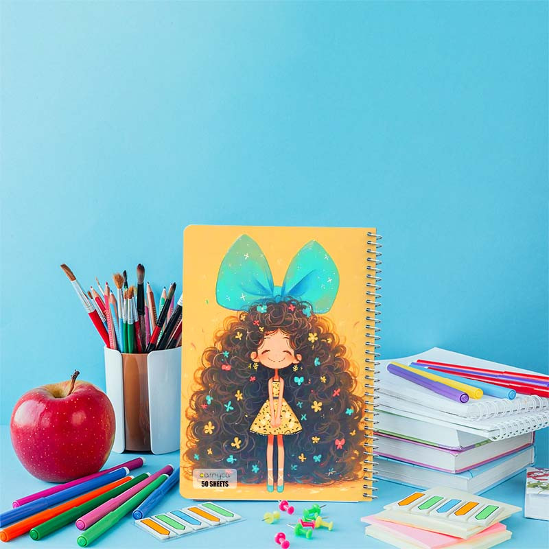 دفتر نقاشی 50 برگ کارنیکا طرح دخترانه کیوت Girly Cute کد 56918 مجموعه 4 عددی