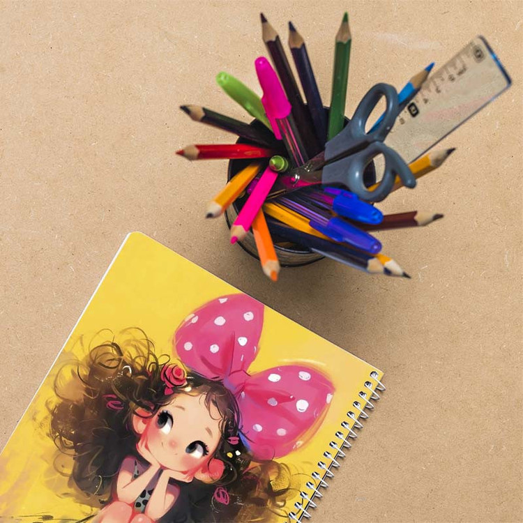 دفتر نقاشی 50 برگ کارنیکا طرح دخترانه کیوت Girly Cute کد 56918 مجموعه 4 عددی