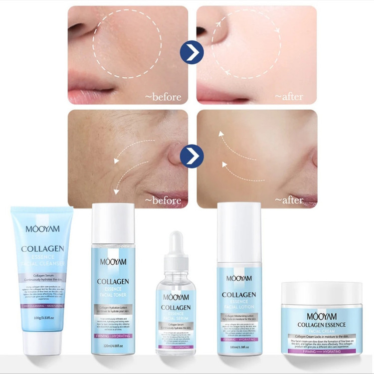 مجموعه مراقبت از پوست مویام مدل collagen مناسب انواع پوست بسته 5 عددی