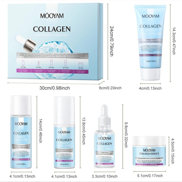 مجموعه مراقبت از پوست مویام مدل collagen مناسب انواع پوست بسته 5 عددی