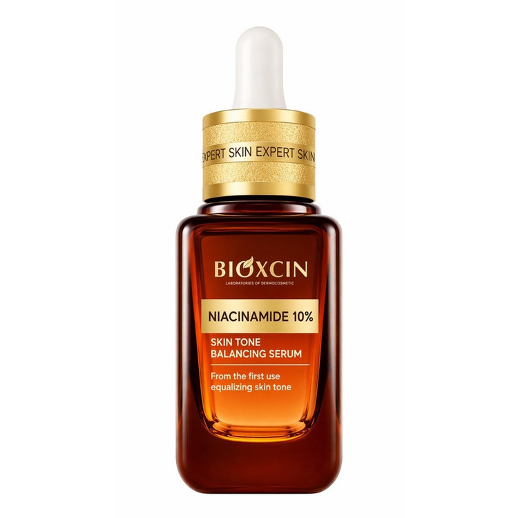 سرم ضد چروک بیوکسین مدل NIACINAMIDE 10% مناسب برای پوست آکنهدار حجم 30 میلی لیتر