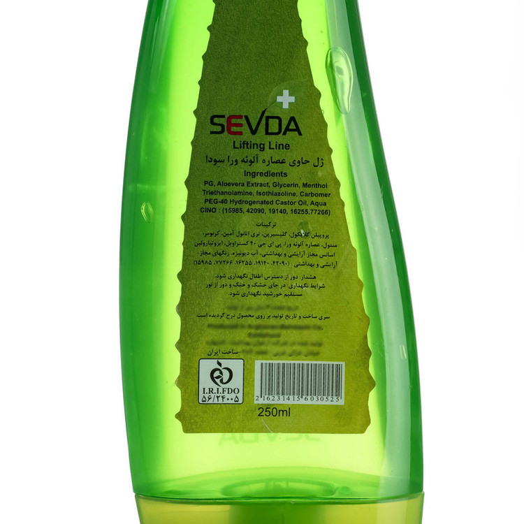 ژل سفت کننده سودا مدل لیفتینگ آلوئه ورا حجم 250 میلی لیتر به همراه ژل سفت کننده پوست سودا مدل لیزر لیفت حجم 125 میلی لیتر