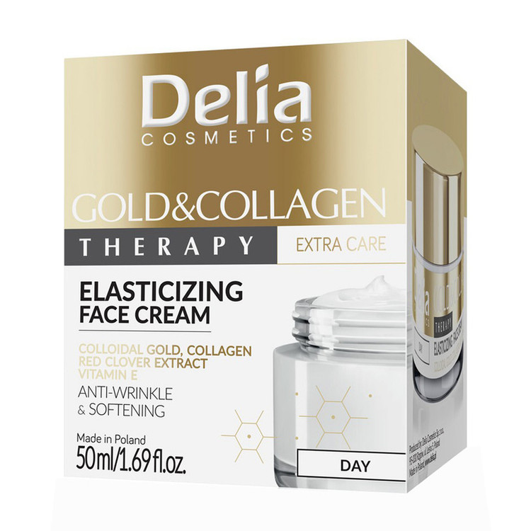 کرم ضد چروک صورت دلیا مدل GOLD COLLAGEN مناسب برای انواع پوست حجم 50 میلی لیتر