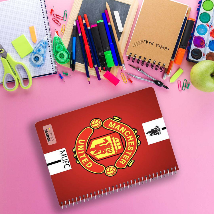 دفتر نقاشی 50 برگ کارنیکا طرح منچستر یونایتد Manchester United کد 11379 مجموعه 4 عددی