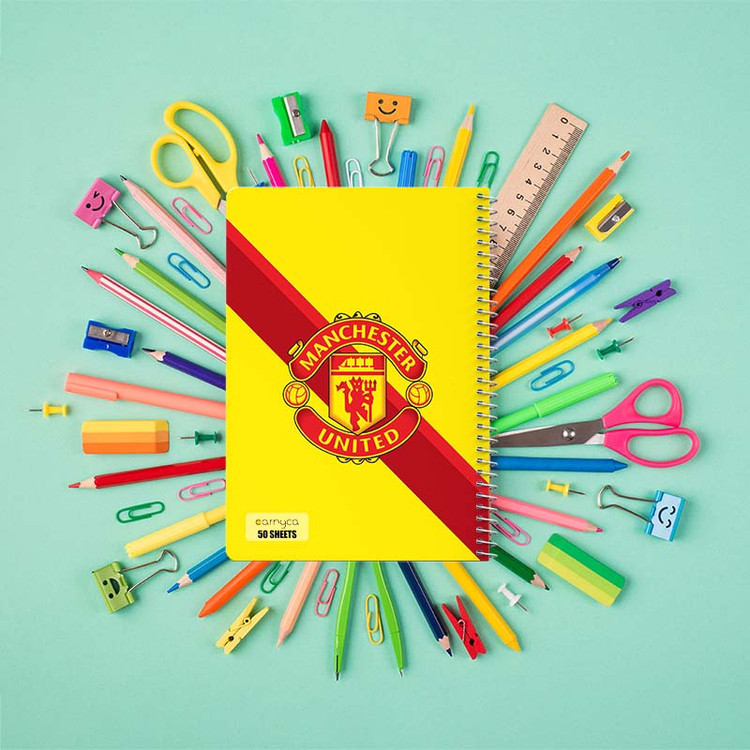 دفتر نقاشی 50 برگ کارنیکا طرح منچستر یونایتد Manchester United کد 11379 مجموعه 4 عددی