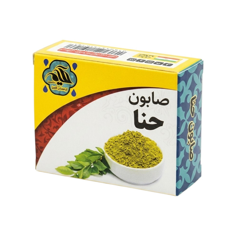 صابون شستشو آبرسان صورت و بدن حکیم مدل حنا مناسب برای انواع پوست وزن 50 گرم