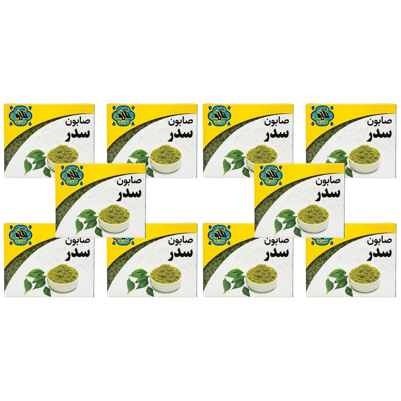 صابون شستشو ضد باکتری صورت و بدن حکیم مدل سدر مناسب برای انواع پوست وزن 50 گرم بسته ده عددی