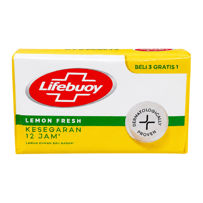 صابون شستشو ضدباکتری صورت و بدن لایف‌بوی مدل Lemon Fresh مناسب برای انواع پوست وزن 100 گرم