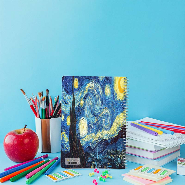 دفتر نقاشی 50 برگ کارنیکا طرح نقاشیهای ونگوگ Van Gogh Paintings کد 55872 مجموعه 4 عددی