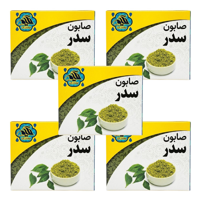 صابون شستشو ضد باکتری صورت و بدن حکیم مدل سدر مناسب برای انواع پوست وزن 50 گرم بسته پنج عددی