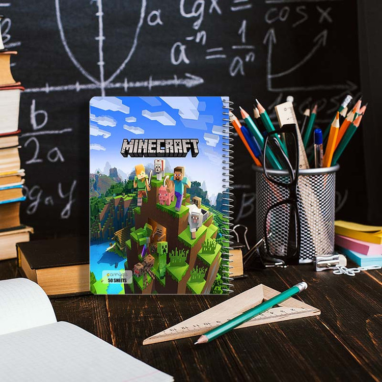 دفتر نقاشی 50 برگ کارنیکا طرح ماینکرفت Minecraft کد 41489 مجموعه 4 عددی