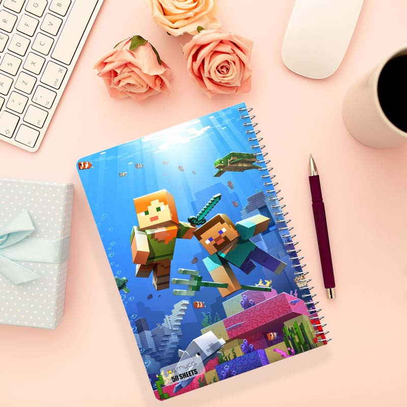 دفتر نقاشی 50 برگ کارنیکا طرح ماینکرفت Minecraft کد 41489 مجموعه 4 عددی