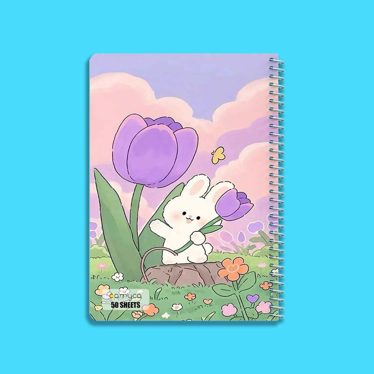 دفتر نقاشی 50 برگ کارنیکا طرح خرگوش کیوت Cute Rabbit کد 98189 مجموعه 4 عددی