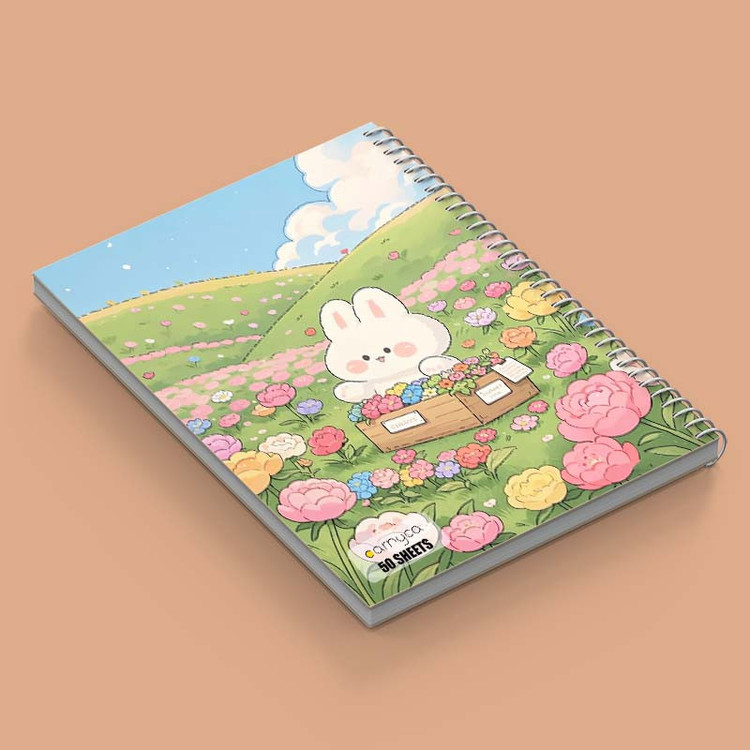 دفتر نقاشی 50 برگ کارنیکا طرح خرگوش کیوت Cute Rabbit کد 98189 مجموعه 4 عددی