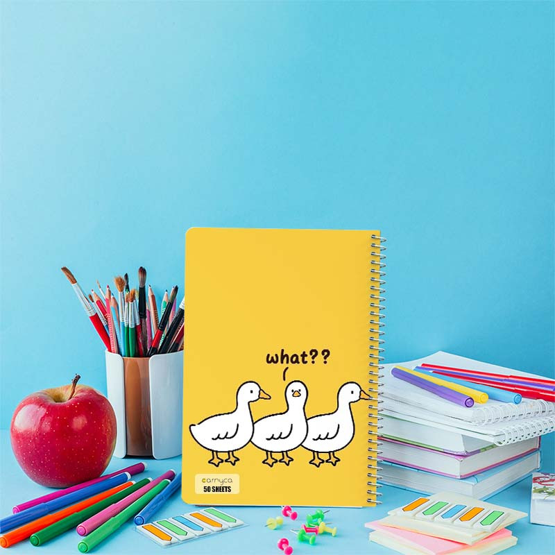 دفتر نقاشی 50 برگ کارنیکا طرح اردک کیوت Cute Duck کد 62953 مجموعه 4 عددی