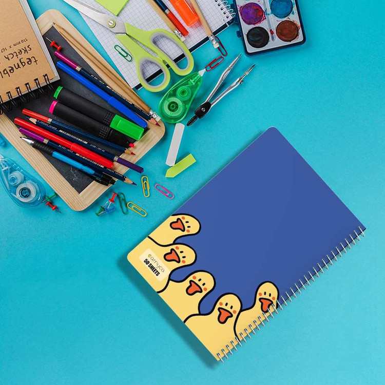 دفتر نقاشی 50 برگ کارنیکا طرح اردک کیوت Cute Duck کد 62953 مجموعه 4 عددی