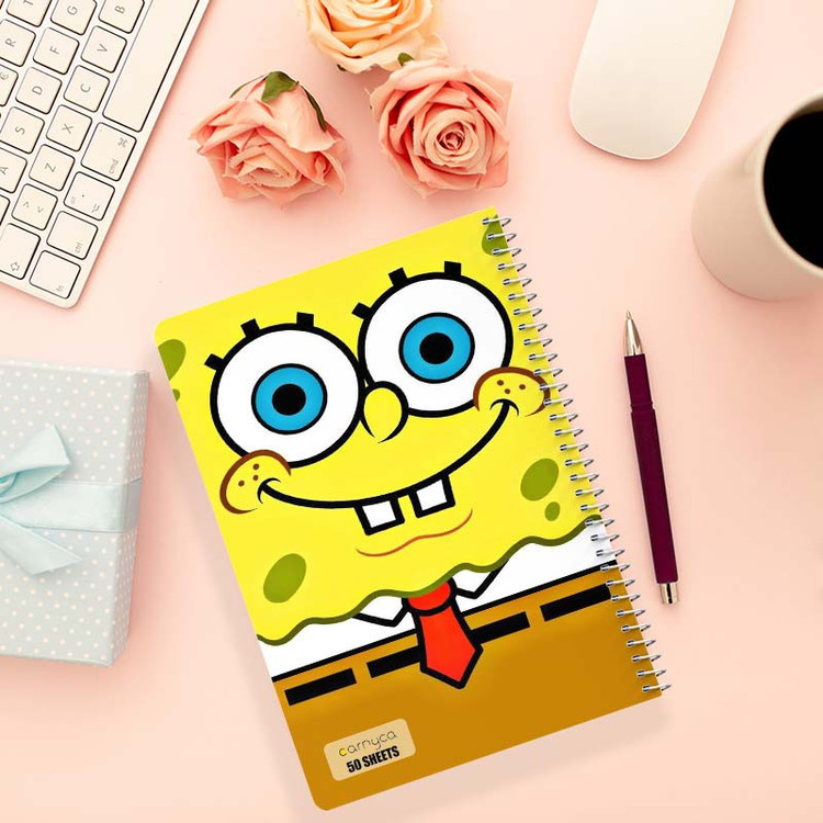دفتر نقاشی 50 برگ کارنیکا طرح spong bob کد 41449 مجموعه 4 عددی