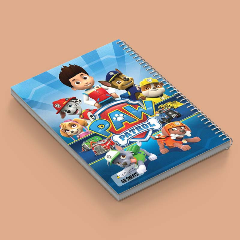 دفتر نقاشی 50 برگ کارنیکا طرح سگ های نگهبان paw patrol کد 98208 مجموعه 4 عددی