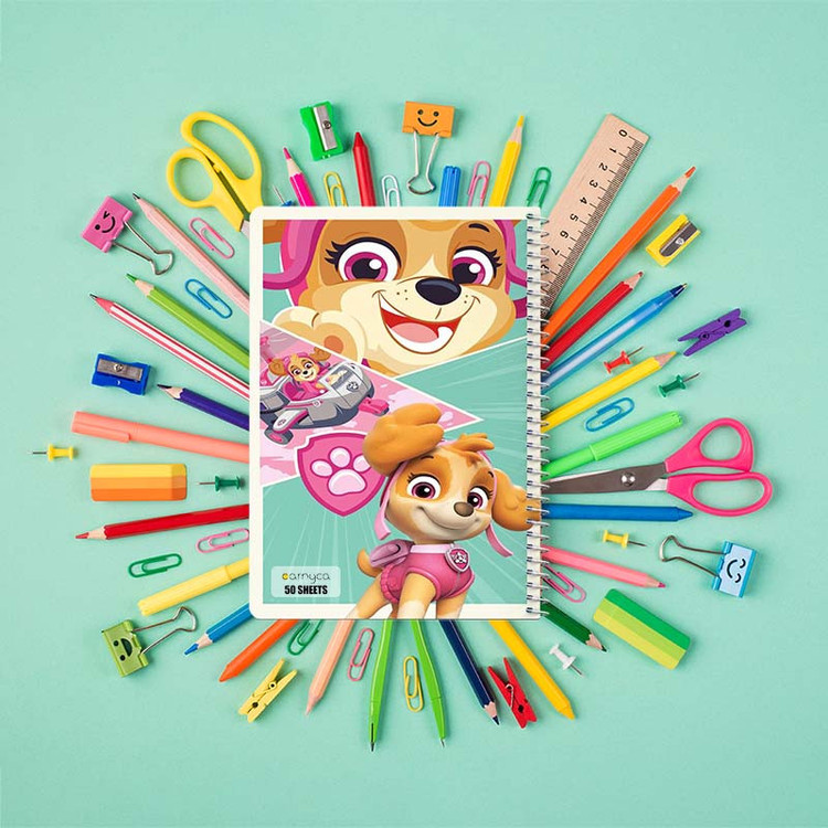 دفتر نقاشی 50 برگ کارنیکا طرح سگ های نگهبان paw patrol کد 98208 مجموعه 4 عددی