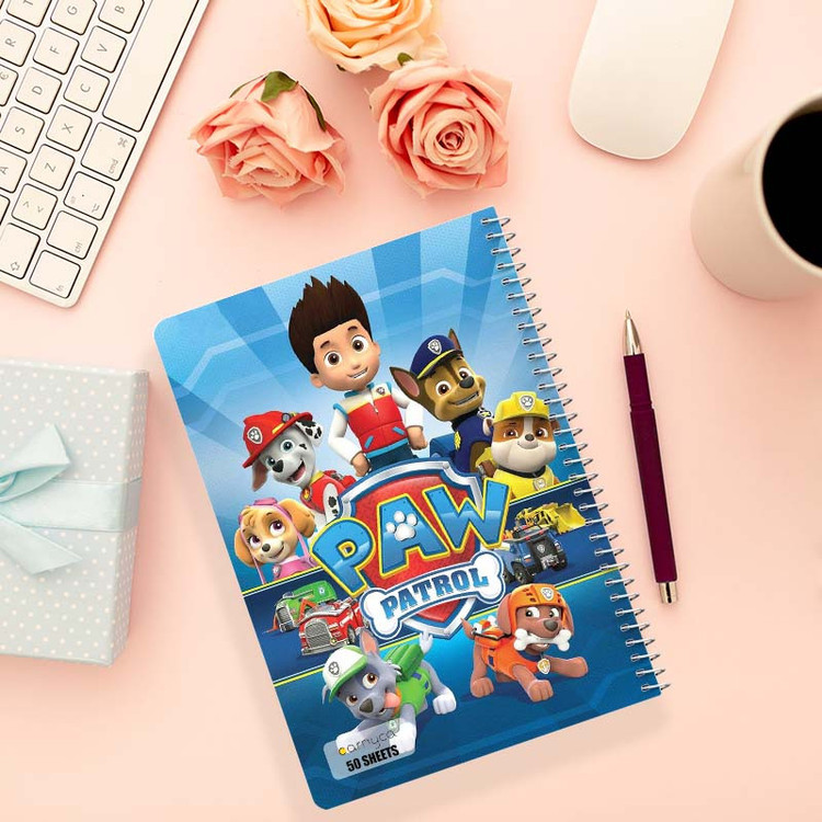دفتر نقاشی 50 برگ کارنیکا طرح سگ های نگهبان paw patrol کد 98208 مجموعه 4 عددی