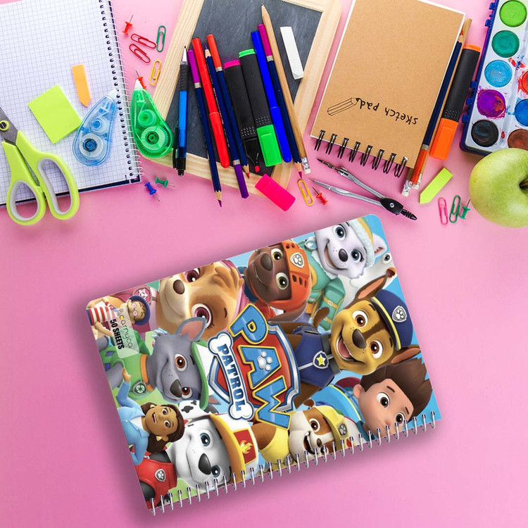 دفتر نقاشی 50 برگ کارنیکا طرح سگ های نگهبان paw patrol کد 98208 مجموعه 4 عددی