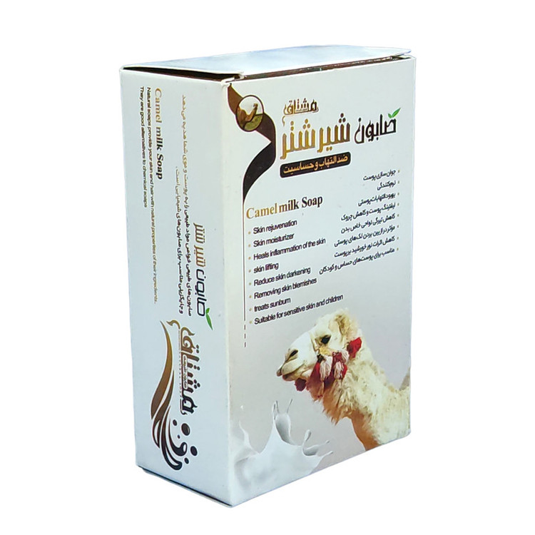 صابون شستشو مشتاق مدل شیرشتر وزن 80 گرم بسته 4 عددی