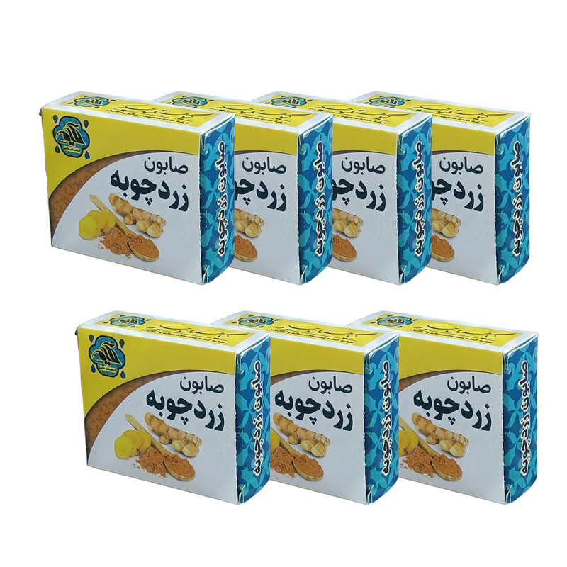 صابون شستشو گیاهستان حکیم مدل زردچوبه  وزن 70 گرم بسته هفت عددی