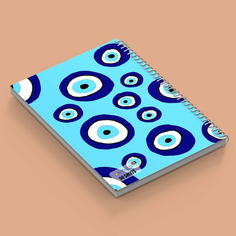 دفتر نقاشی 50 برگ کارنیکا طرح پترن چشم نظر Eye Evil Pattern کد 63132 مجموعه 4 عددی