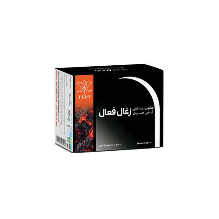 صابون شستشو صورت خاص مون مدل زغال فعال مناسب برای انواع پوست وزن 100 گرم