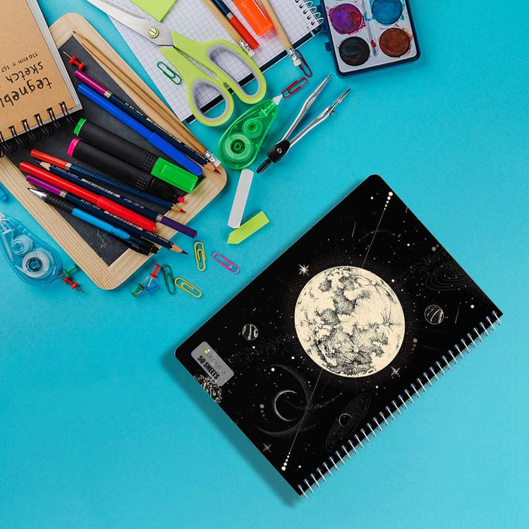 دفتر نقاشی 50 برگ کارنیکا طرح ماه Moon کد 67980 مجموعه 4 عددی