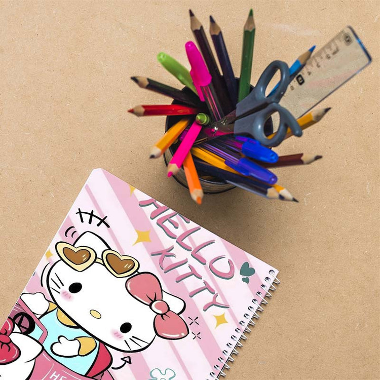 دفتر نقاشی 50 برگ کارنیکا طرح هلو کیتی hello kitty کد 71455 مجموعه 4 عددی