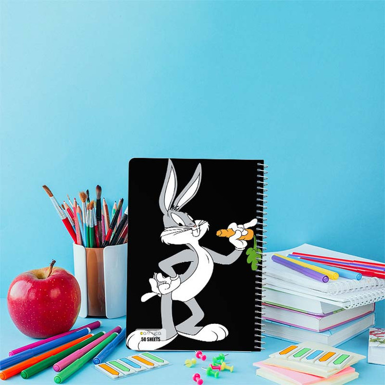 دفتر نقاشی 50 برگ کارنیکا طرح باگز بانی The Bugs Bunny کد 82680 مجموعه 4 عددی