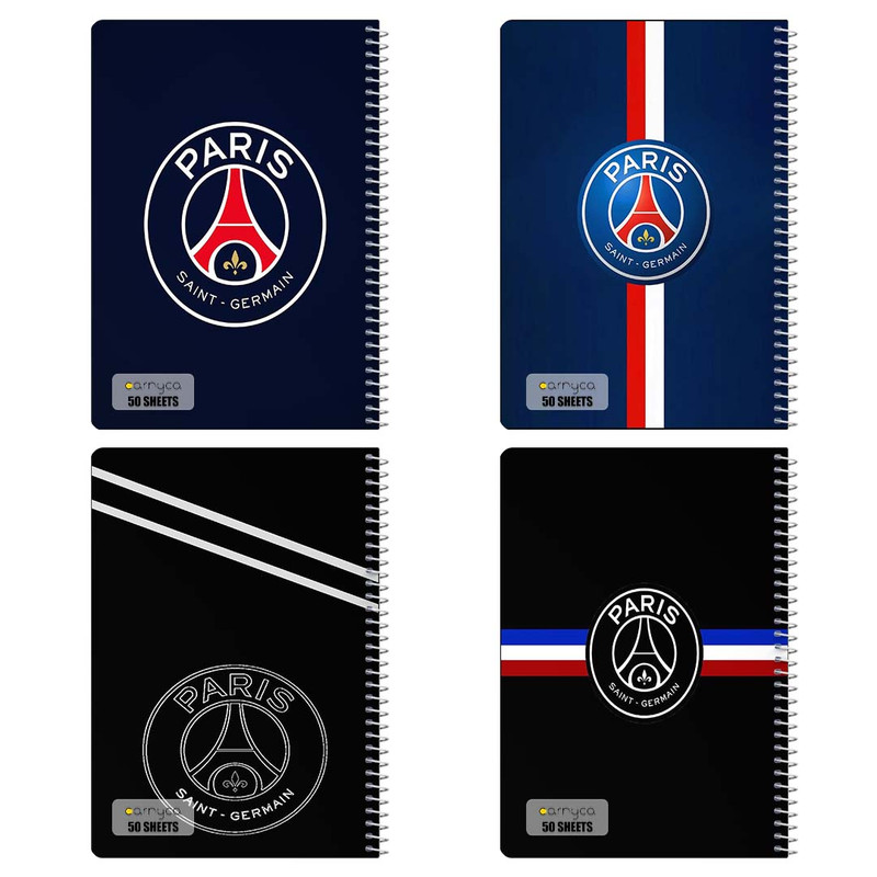 دفتر نقاشی 50 برگ کارنیکا طرح پاری‌سن‌ژرمن Paris Saint Germain کد 19239 مجموعه 4 عددی