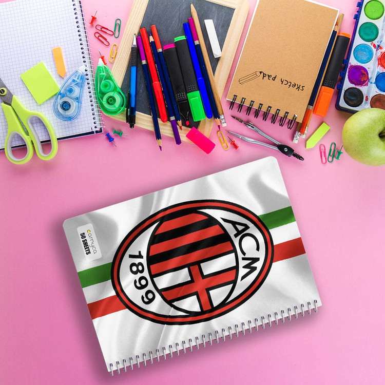 دفتر نقاشی 50 برگ کارنیکا طرح آ.ث. میلان AC Milan کد 70830 مجموعه 4 عددی