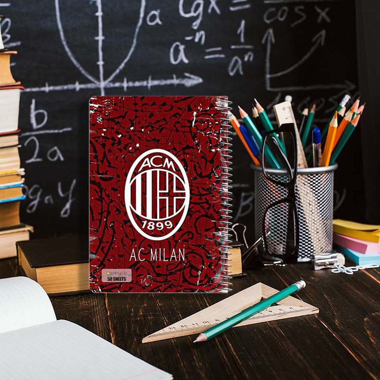 دفتر نقاشی 50 برگ کارنیکا طرح آ.ث. میلان AC Milan کد 70830 مجموعه 4 عددی