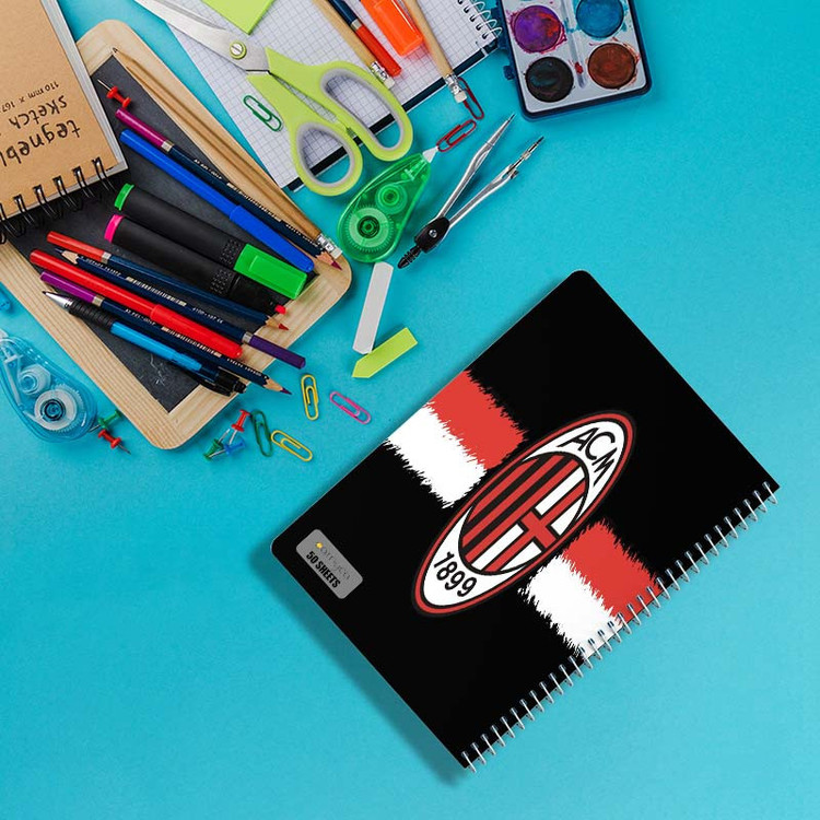 دفتر نقاشی 50 برگ کارنیکا طرح آ.ث. میلان AC Milan کد 70830 مجموعه 4 عددی