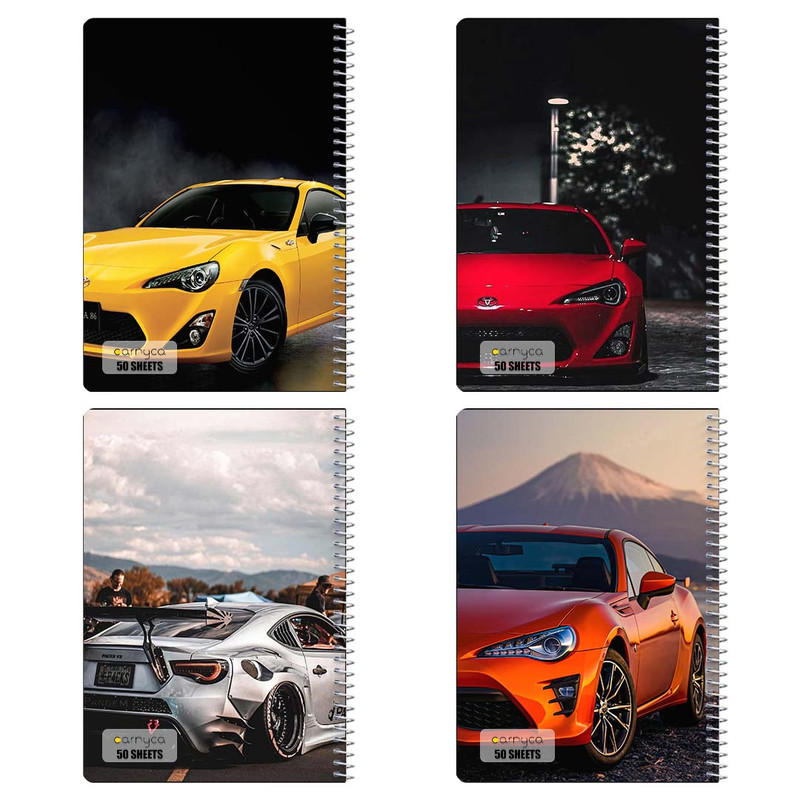دفتر نقاشی 50 برگ کارنیکا طرح تویوتا جی‌تی ۸۶ Toyota GT86 کد 66489 مجموعه 4 عددی