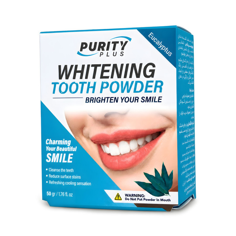 پودر سفیدکننده دندان پیوریتی پلاس مدل Eucalyptus وزن ۵۰ گرم