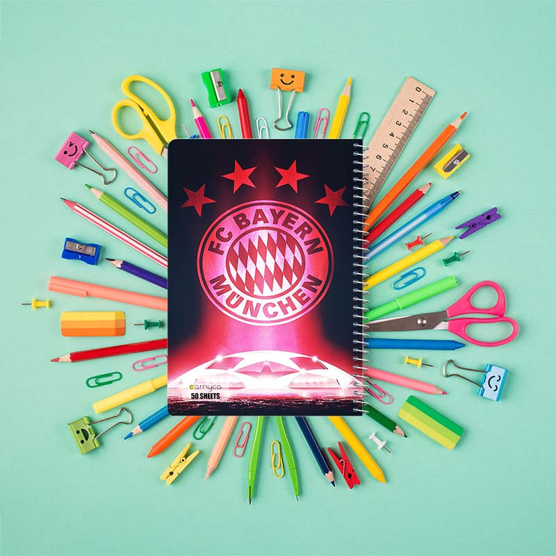 دفتر نقاشی 50 برگ کارنیکا طرح بایرن مونیخ Bayern Munich کد 69952 مجموعه 4 عددی