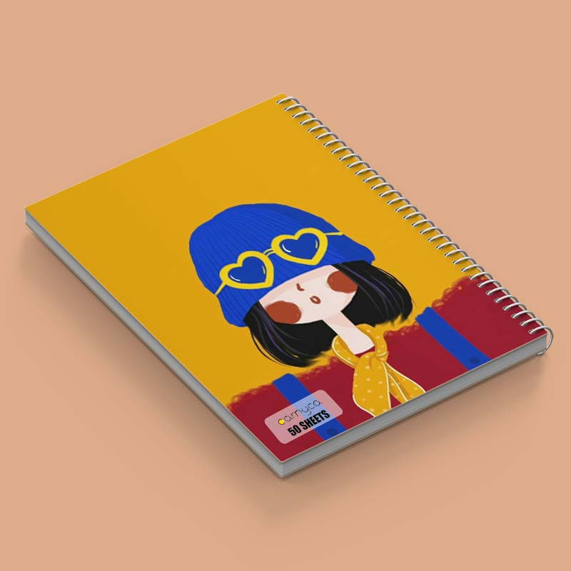 دفتر نقاشی 50 برگ کارنیکا طرح Minimalist Girl کد 43442 مجموعه 4 عددی