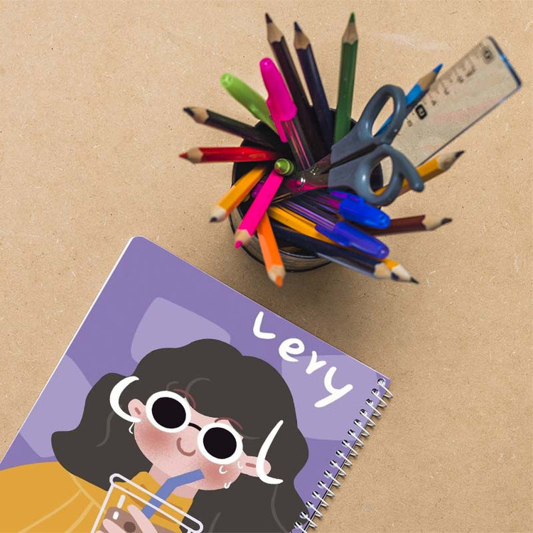 دفتر نقاشی 50 برگ کارنیکا طرح Minimalist Girl کد 43442 مجموعه 4 عددی