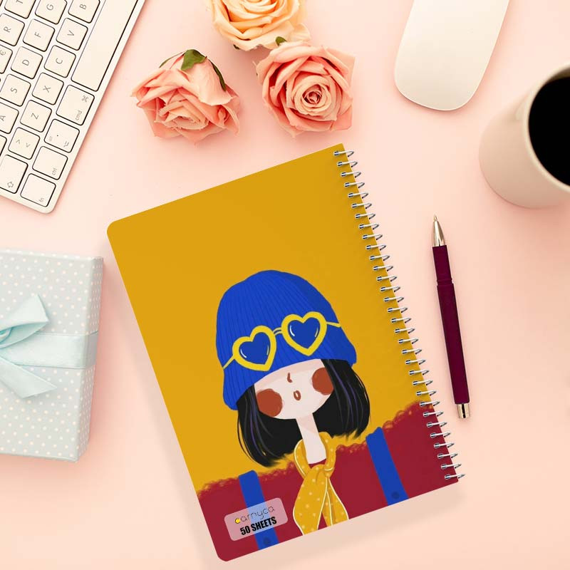 دفتر نقاشی 50 برگ کارنیکا طرح Minimalist Girl کد 43442 مجموعه 4 عددی