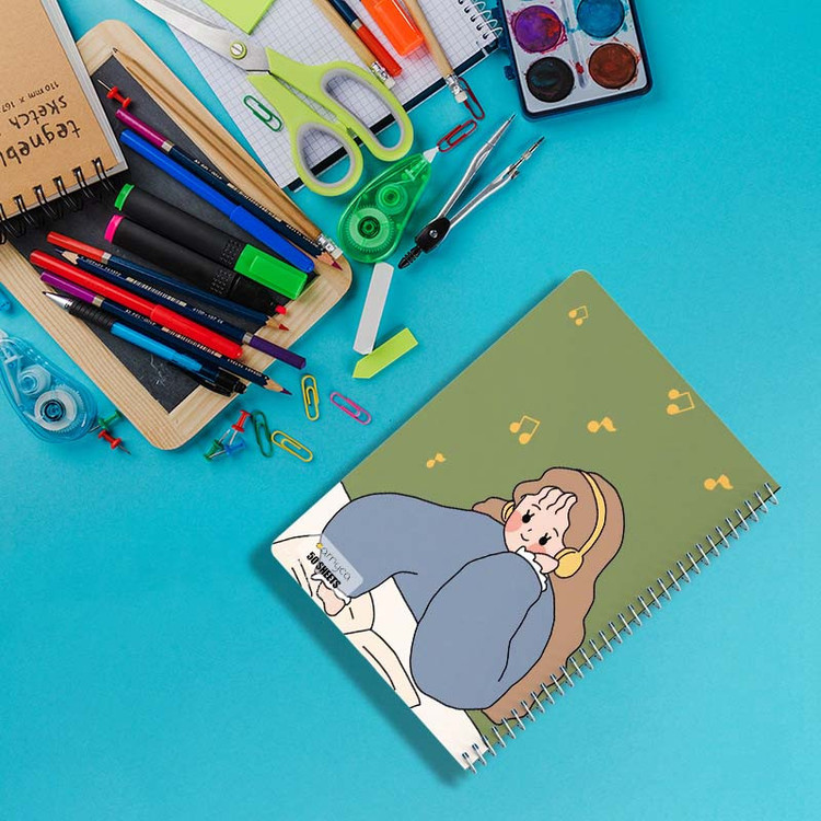 دفتر نقاشی 50 برگ کارنیکا طرح Minimalist Girl کد 43442 مجموعه 4 عددی