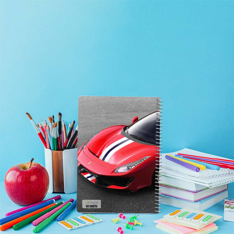 دفتر نقاشی 50 برگ کارنیکا طرح Ferrari کد 16536 مجموعه 4 عددی