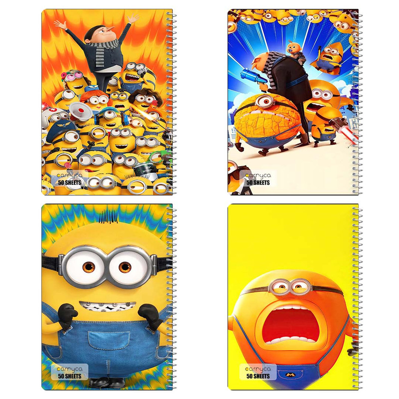 دفتر نقاشی 50 برگ کارنیکا طرح Despicable Me کد 72606 مجموعه 4 عددی