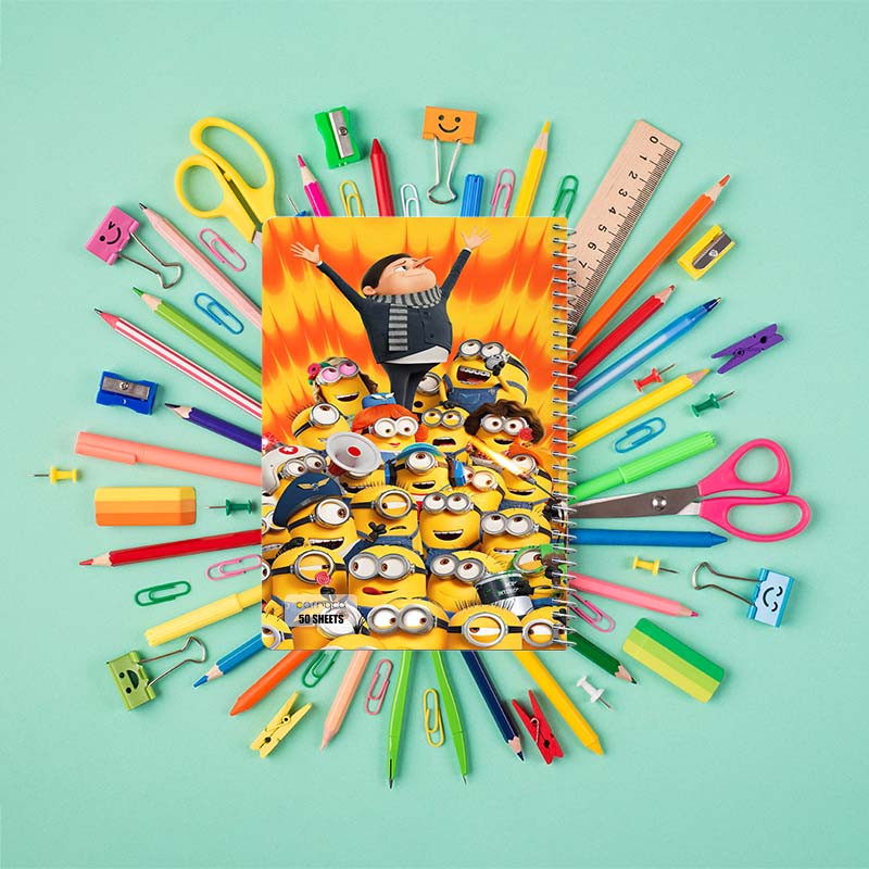 دفتر نقاشی 50 برگ کارنیکا طرح Despicable Me کد 72606 مجموعه 4 عددی