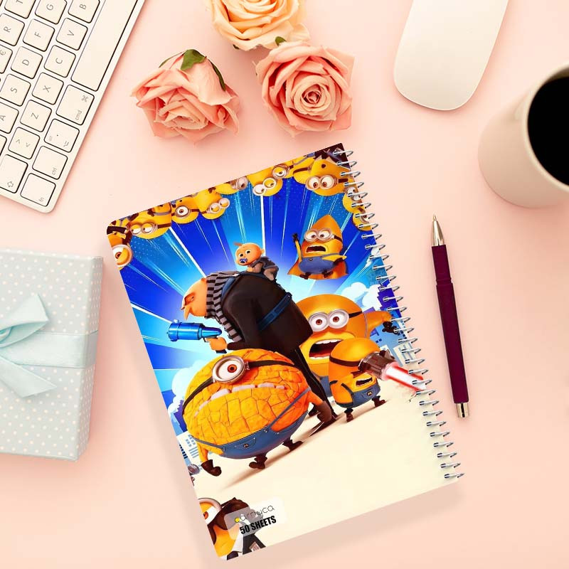دفتر نقاشی 50 برگ کارنیکا طرح Despicable Me کد 72606 مجموعه 4 عددی